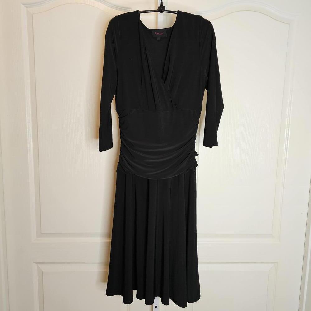 Rekucci Black Wrap Dress by Roberta - size 8
